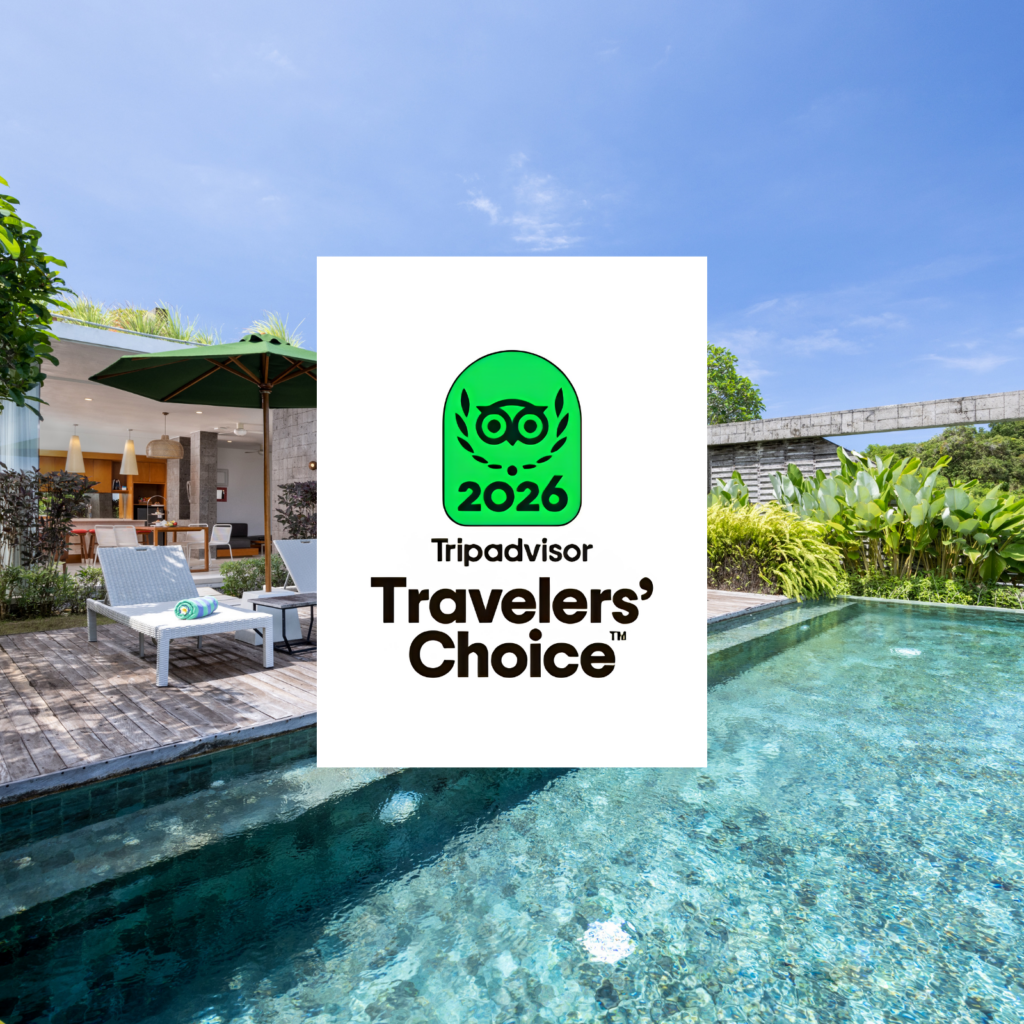 Tripadvisor Travelers' Choice Award 2026 at Hideaway Villas Bali - Uluwatu, award-winning private pool villa in Uluwatu Bali