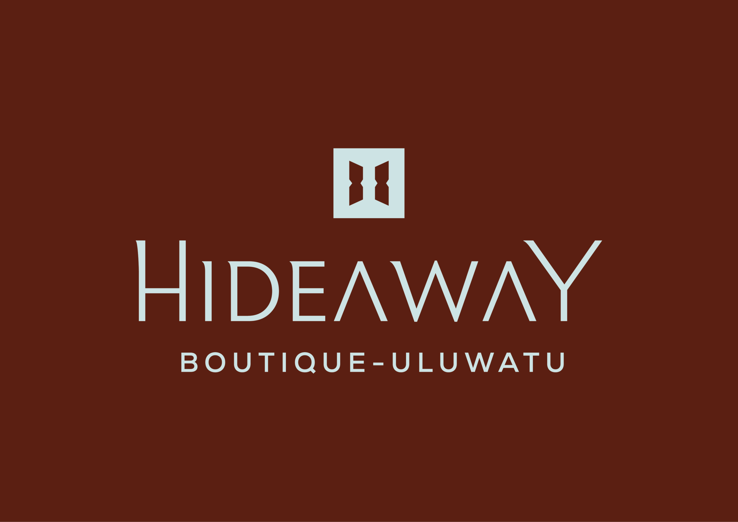 Hideaway Boutique Uluwatu-Logo-Blue and Brown